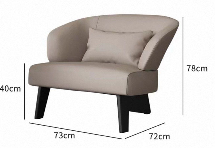 LYRO Modern Leather Lounge Chair - Radical Homes Singapore