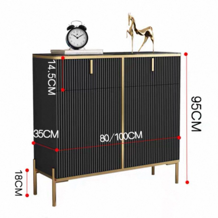 FRONE Modern Sintered Stone Shoe Cabinet - Radical Homes Singapore