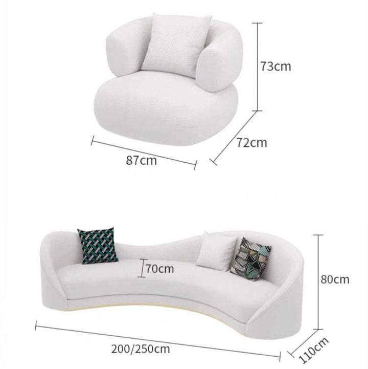 BAYOR Modern Curved Sofa - Radical Homes Singapore