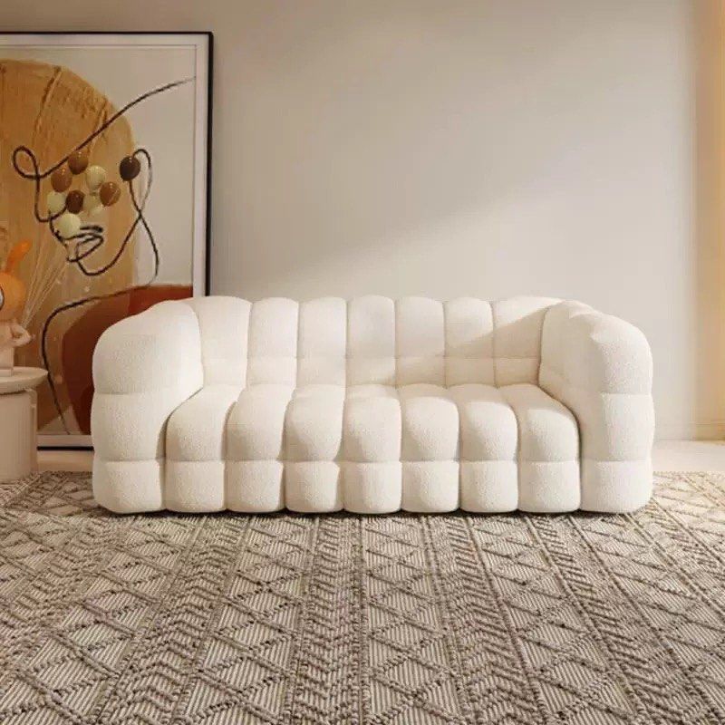 NAT Modern Boucle Fabric Sofa - Radical Homes Singapore