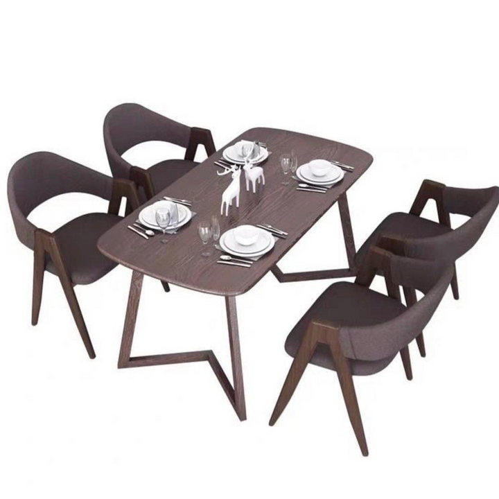 CONNER Rustic Solid Wood Dining Table & Chairs - Radical Homes Singapore