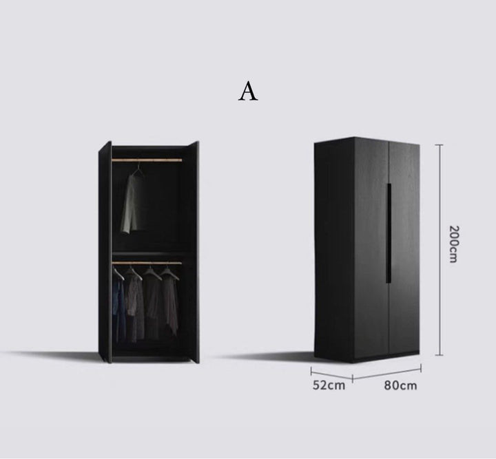 HENRYK Modern Black Wardrobe - Radical Homes Singapore