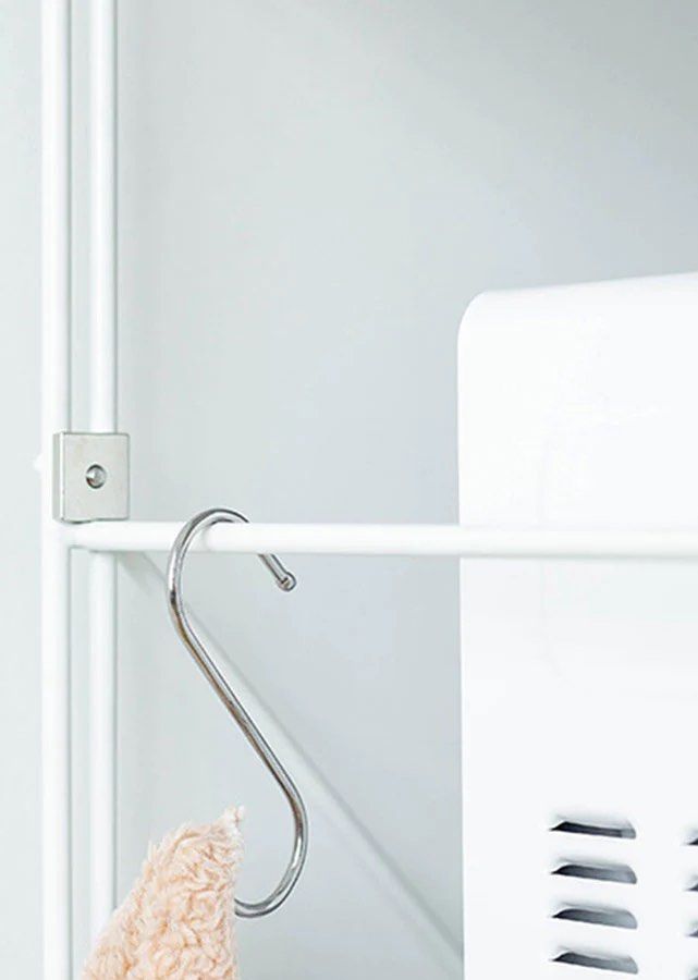 BRYDEN White Metal Frame Rack - Radical Homes Singapore