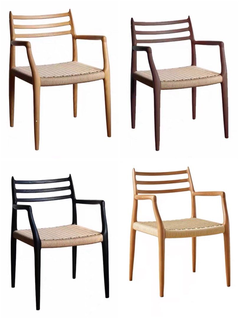 SERIO Solid Wood & Rattan Dining Chair - Radical Homes Singapore