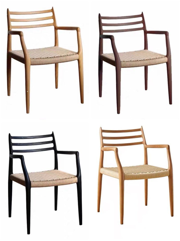 SERIO Solid Wood & Rattan Dining Chair - Radical Homes Singapore