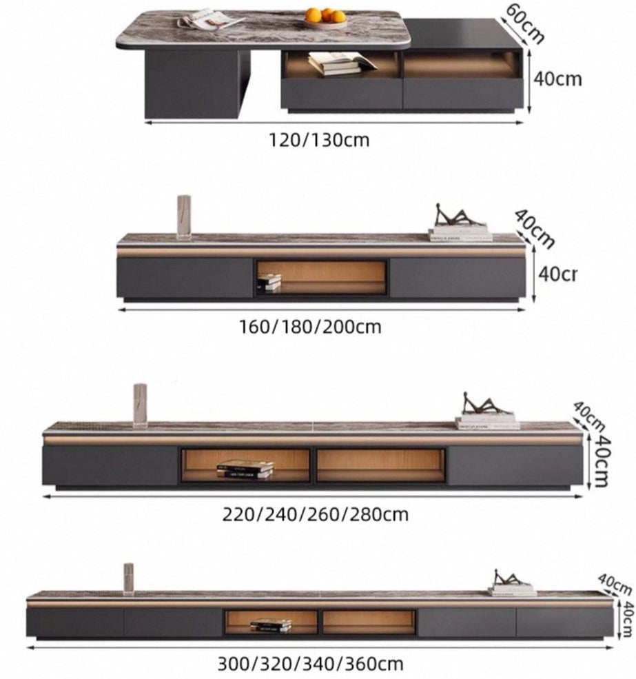 URBAN Modern Sintered Stone TV Console - Radical Homes Singapore