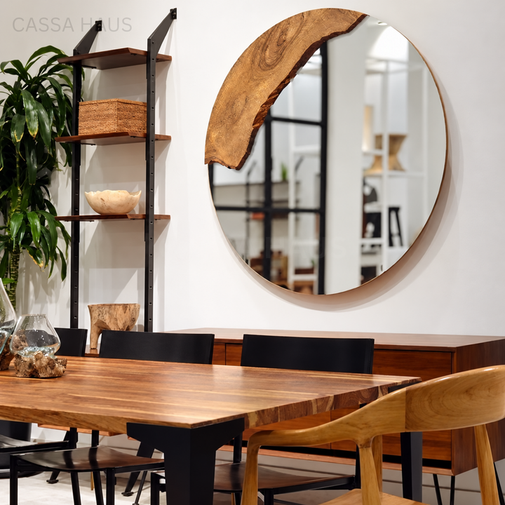 LIGO Modern Round Wall Mirror - Cassa Haus Singapor