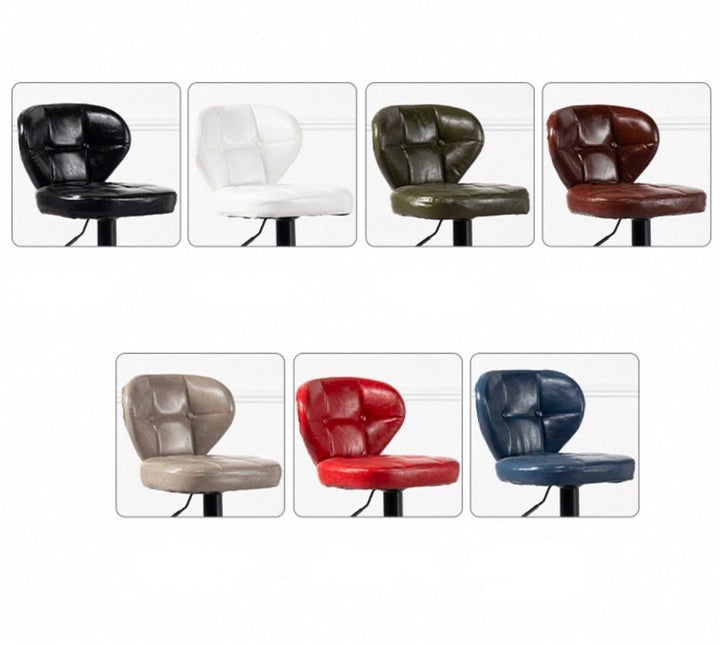 JAQUIN Modern Leather Bar Stool - Radical Homes Singapore