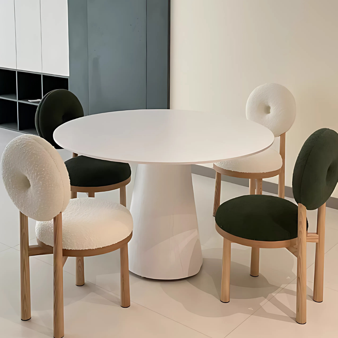 YISHE Solid Wood Round Dining Table - Radical Homes Singapore