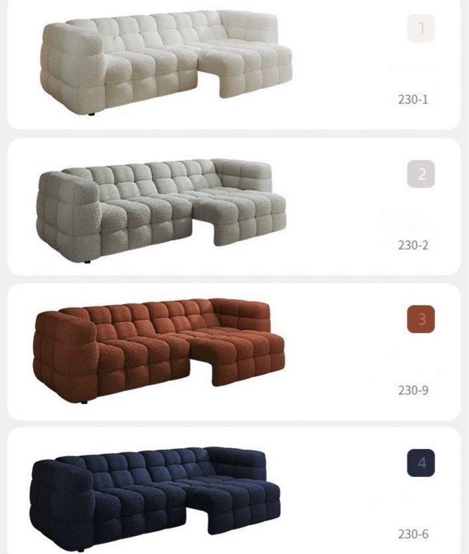 KELS Modern Electric Motorised Boucle Sofa - Radical Homes Singapore