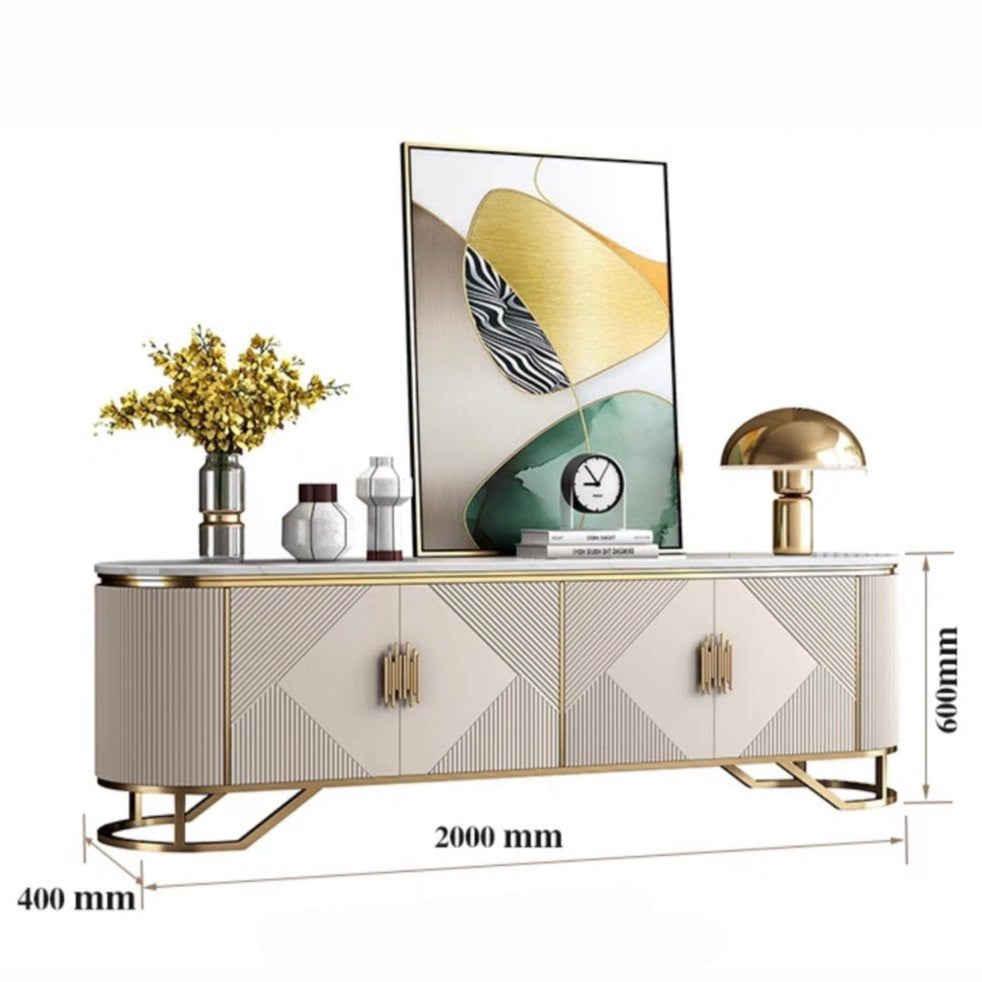 KAZIA Modern Sintered Stone TV Console - Radical Homes Singapore
