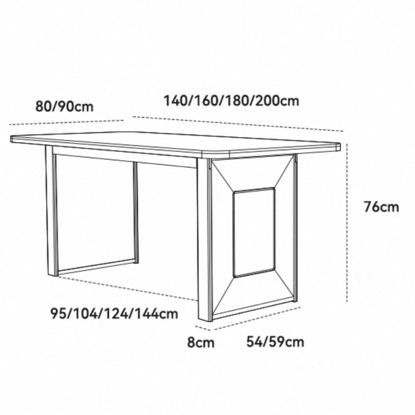 WADI Modern Travertine Dining Table - Radical Homes Singapore