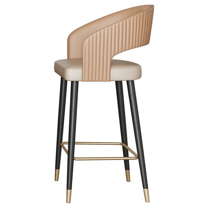 DAXTON Modern Leather Bar Stool - Cassa Haus Singapore
