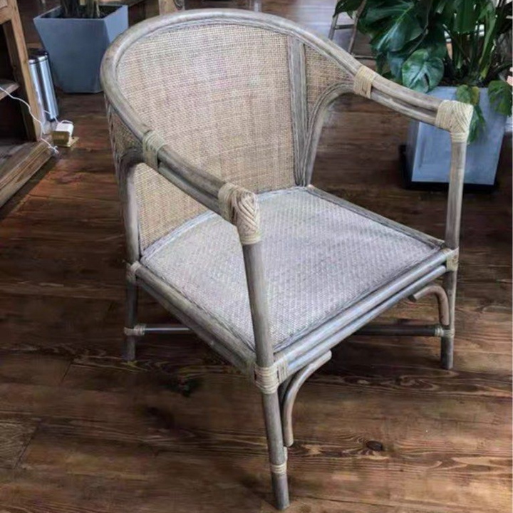 ROSEHAVEN Vintage Rattan Lounge Chair - Cassa Haus Singapore