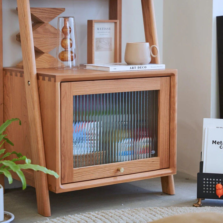 BRAMEL Wood Bookshelf With Storage