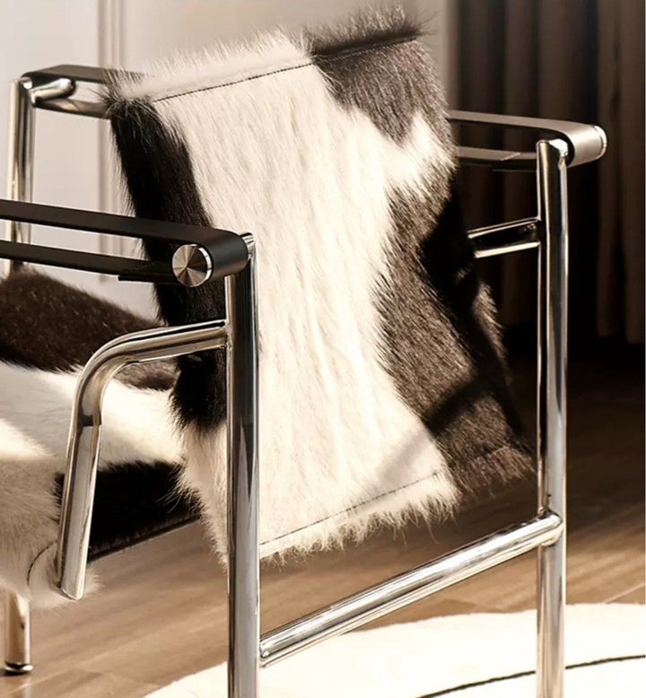 CORVAIL Modern Cowhide Leather Lounge Chair - Cassa Haus Singapore