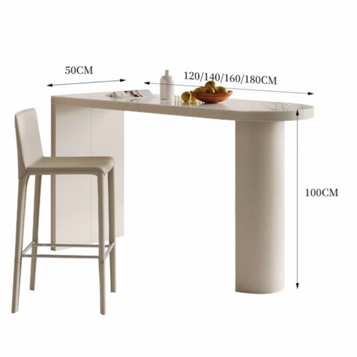 AZRIEL Modern Sintered Stone Bar Table - Cassa Haus Singapore