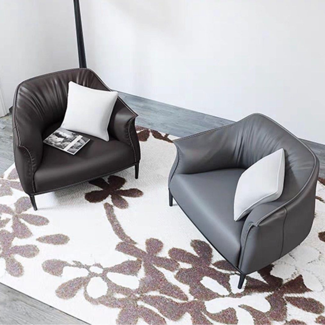 VICTOR Modern Leather Armchair - Radical Homes Singapore