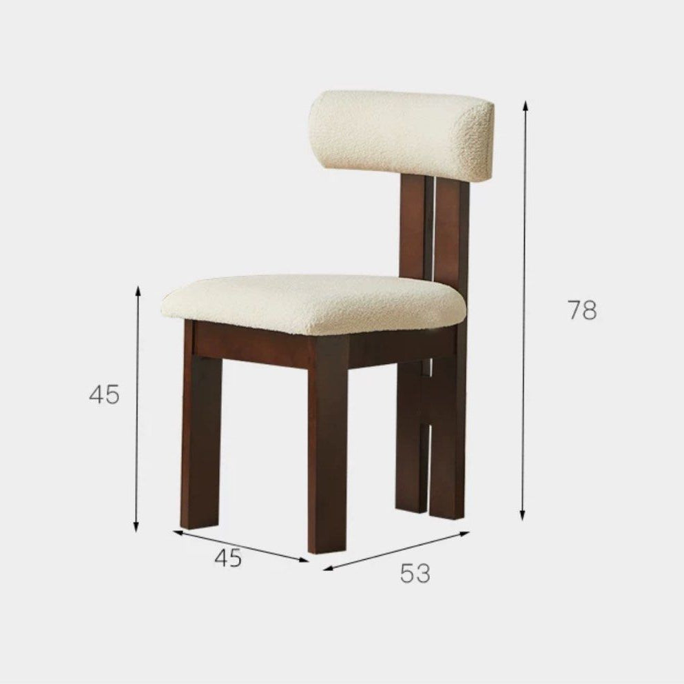 SPACE Modern Boucle Dining Chair - Radical Homes Singapore