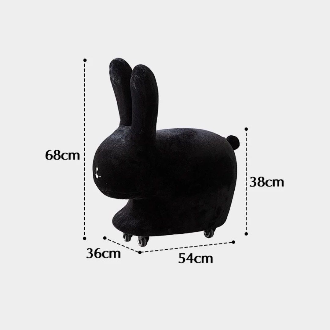 NAORIE Flannel Rabbit Stool - Radical Homes Singapore