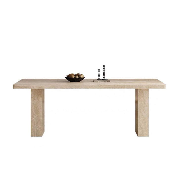 ARVESSA Modern Travertine Dining Table