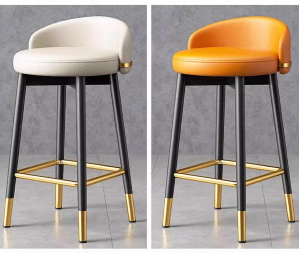 KORVEN Modern Leather Bar Stool - Cassa Haus Singapore