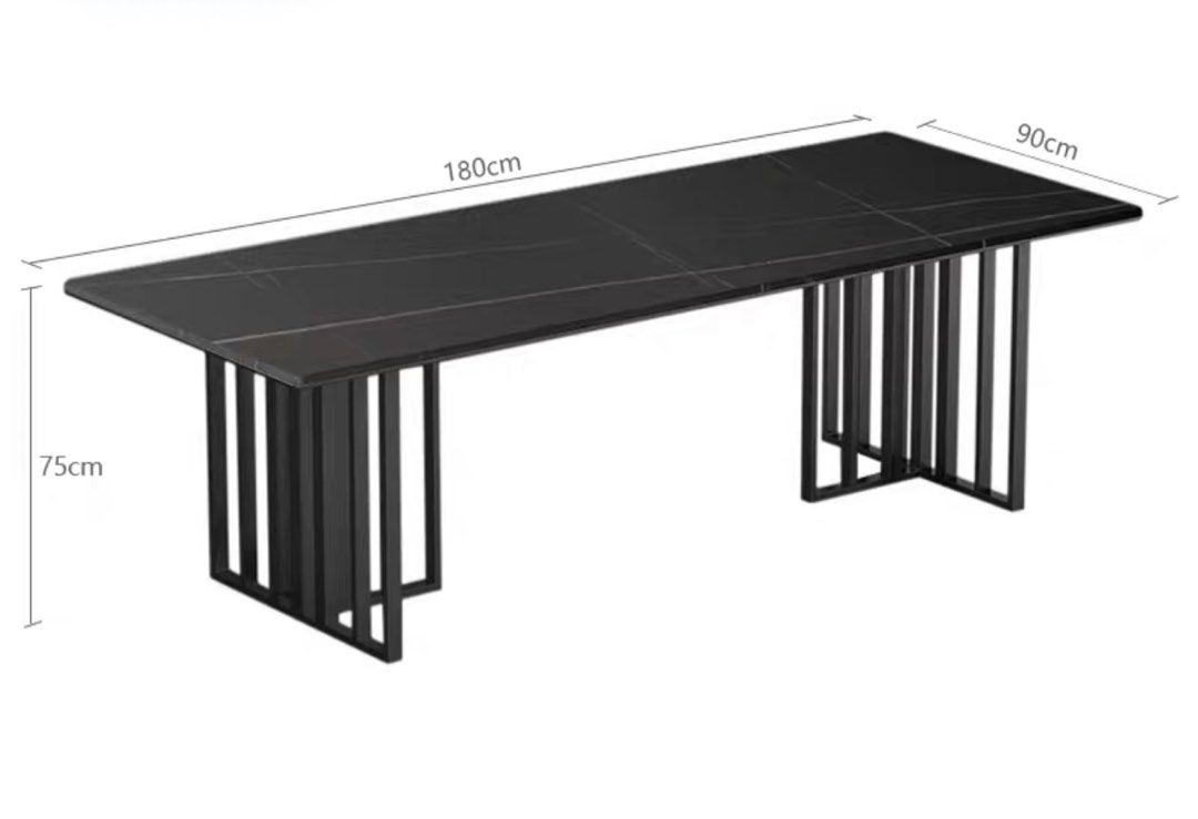 DIXON Modern Sintered Stone Dining Table & Chairs - Radical Homes Singapore