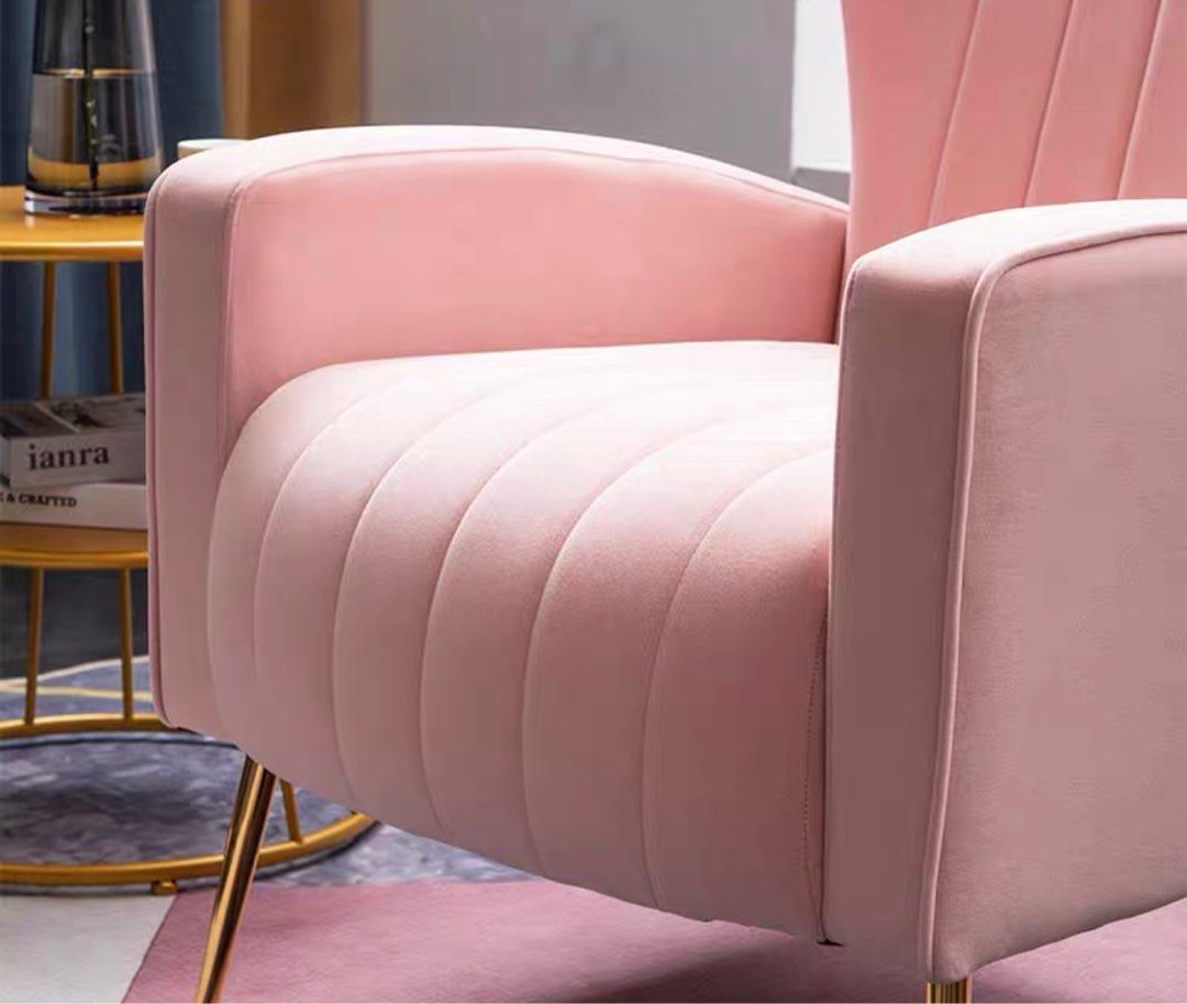 LEVI Winged Velvet Armchair - Radical Homes Singapore
