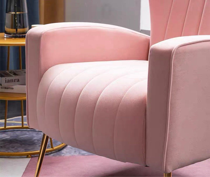 LEVI Winged Velvet Armchair - Radical Homes Singapore