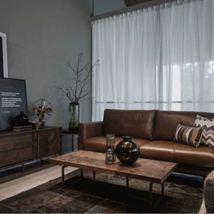 CHEVRON Herringbone Solid Wood Coffee Table - Cassa Haus Singapore