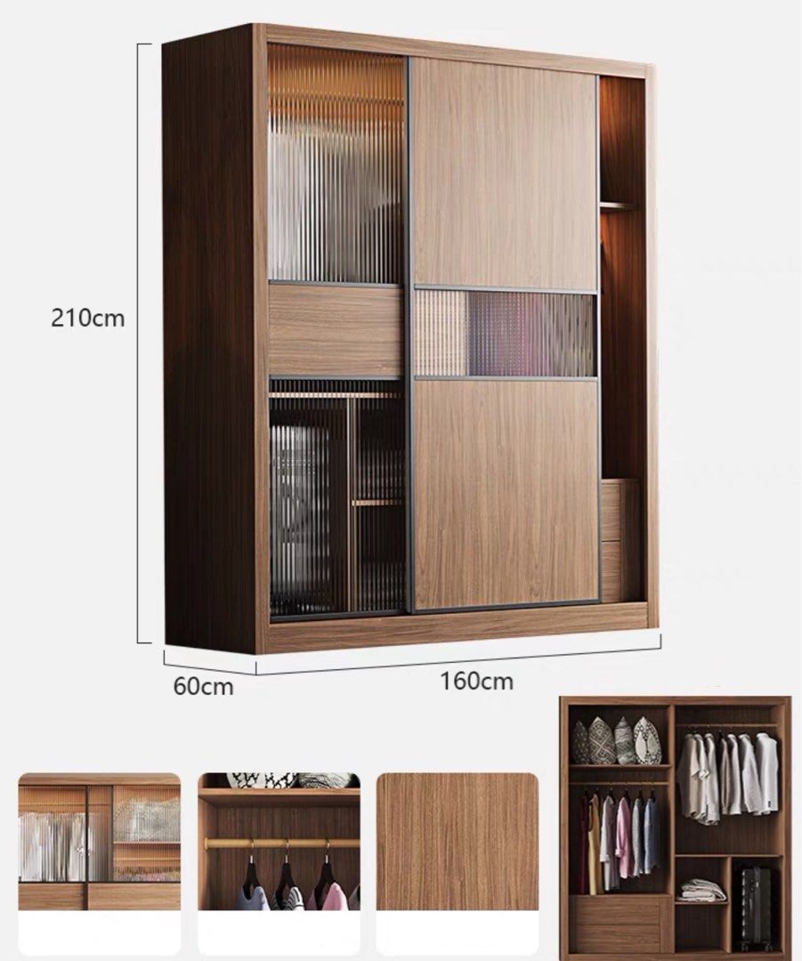 NERVA Modern Walnut Wardrobe - Radical Homes Singapore