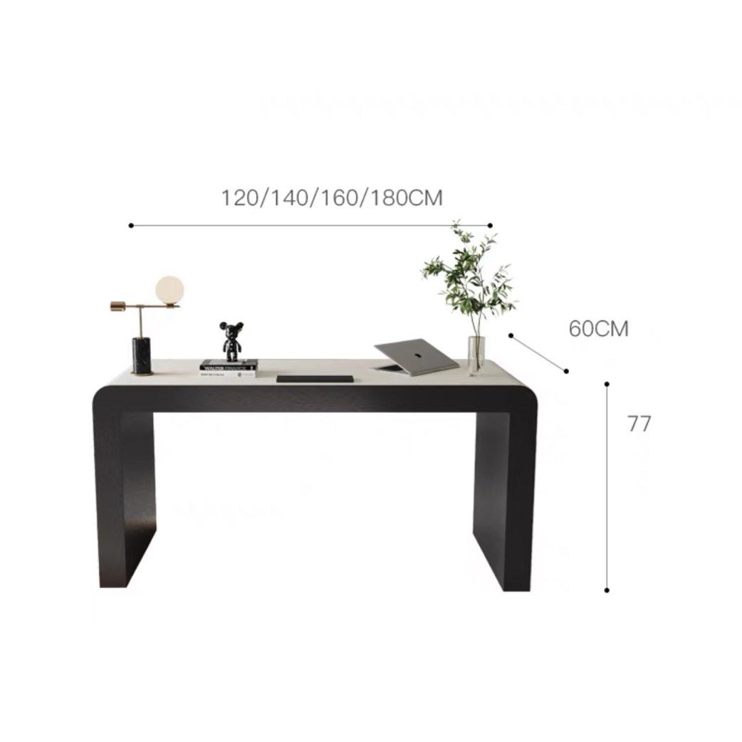 DALIA Modern Saddle Leather Study Desk - Radical Homes Singapore