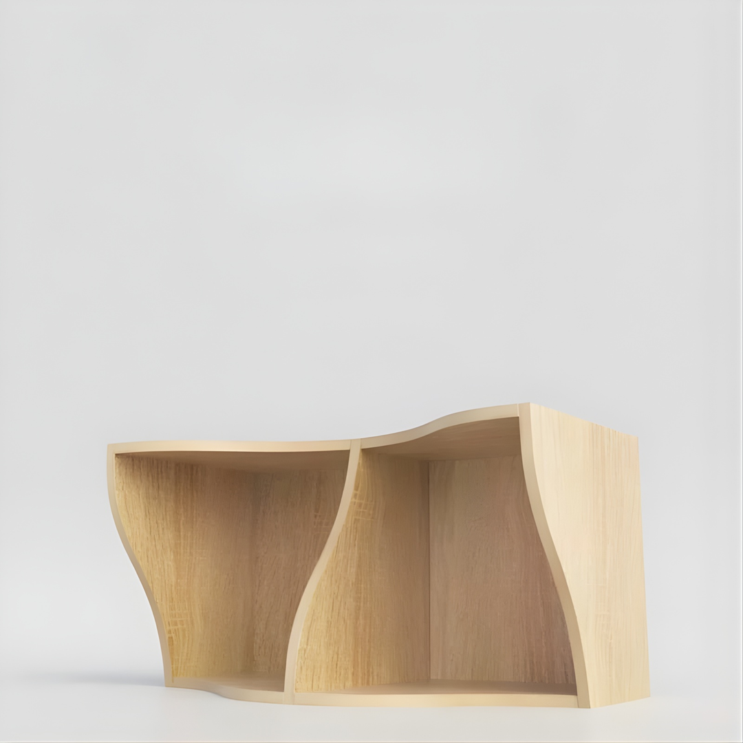 ARVO Modern Curved Bookshelf - Radical Homes Singapore