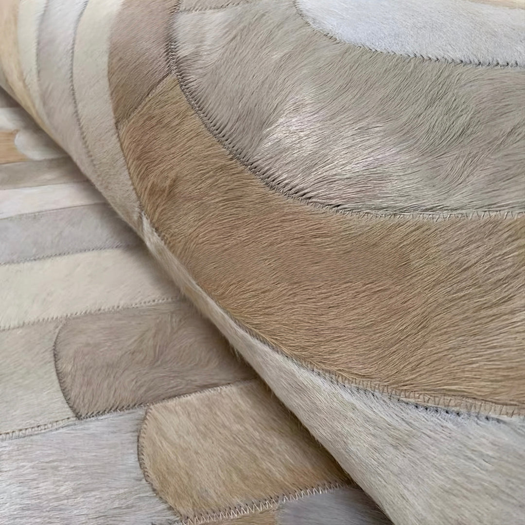 SERENYTH Modern Cowhide Leather Rug - Cassa Haus Singapore