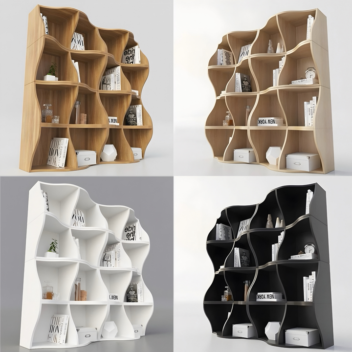 ARVO Modern Curved Bookshelf - Radical Homes Singapore