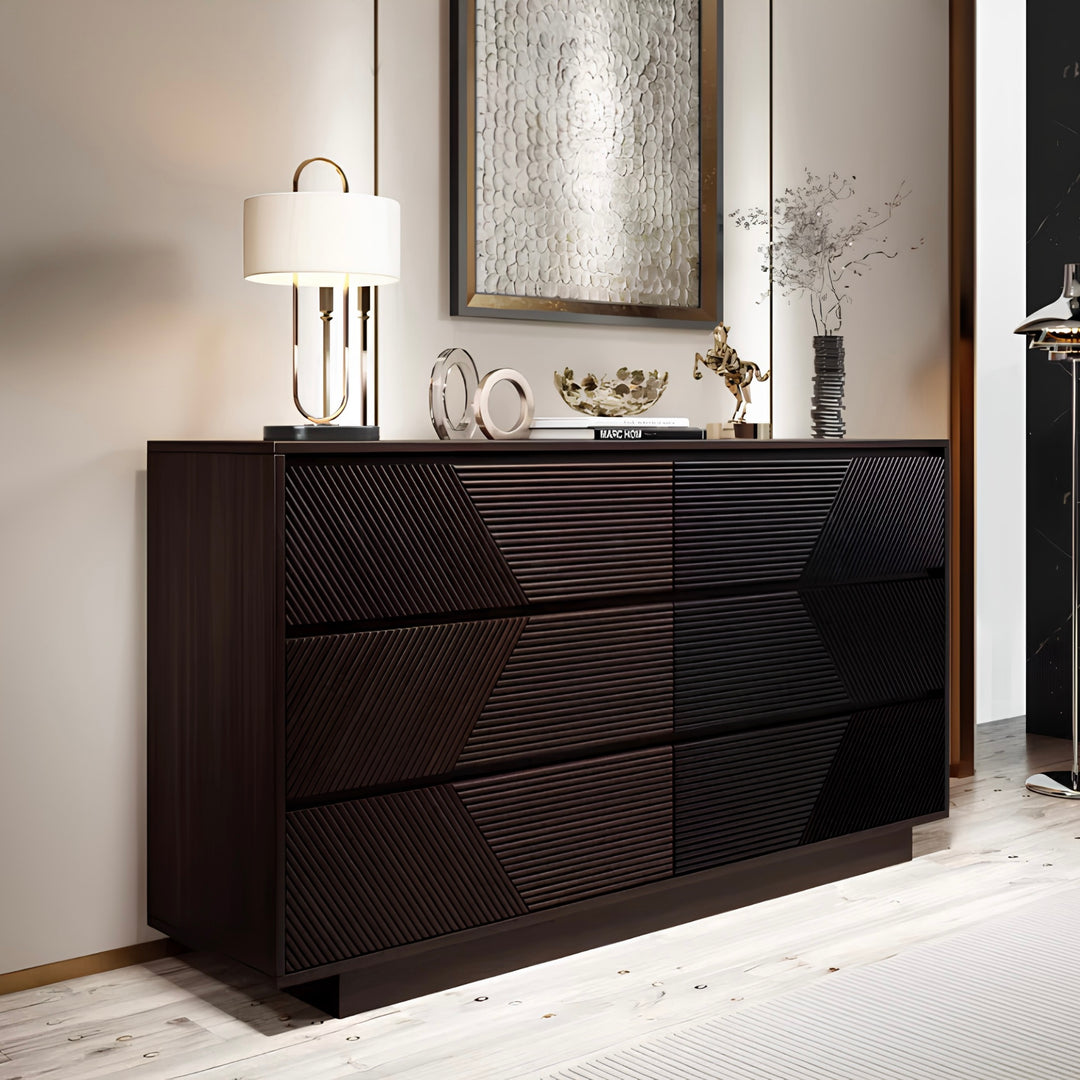 VETTORE Modern Solid Wood Chest of Drawers - Cassa Haus Singapore