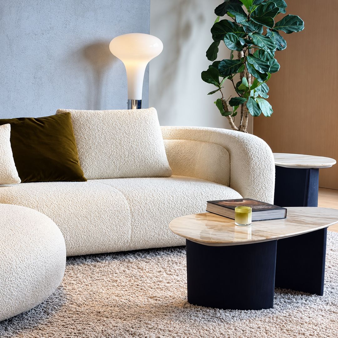 BEZIER Modern Curved Boucle Sofa - Cassa Haus Singapore