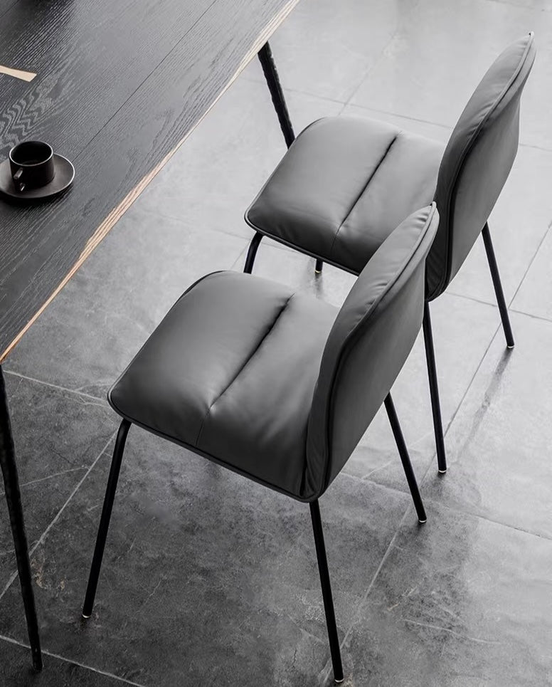 MEVORA Modern Leather Dining Chair - Cassa Haus Singapore