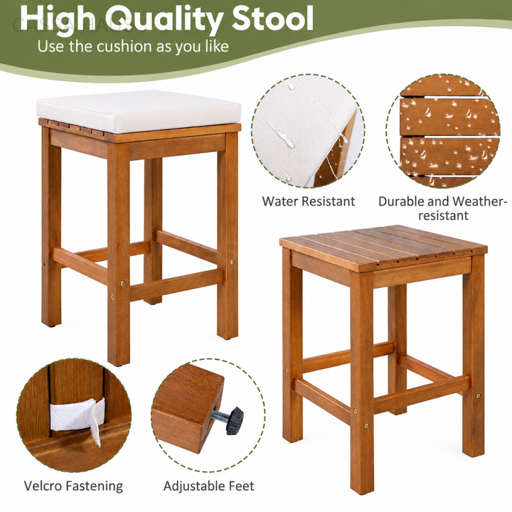 ROMI Modern Solid Wood Outdoor Bar Table & Stools - Cassa Haus Singapore
