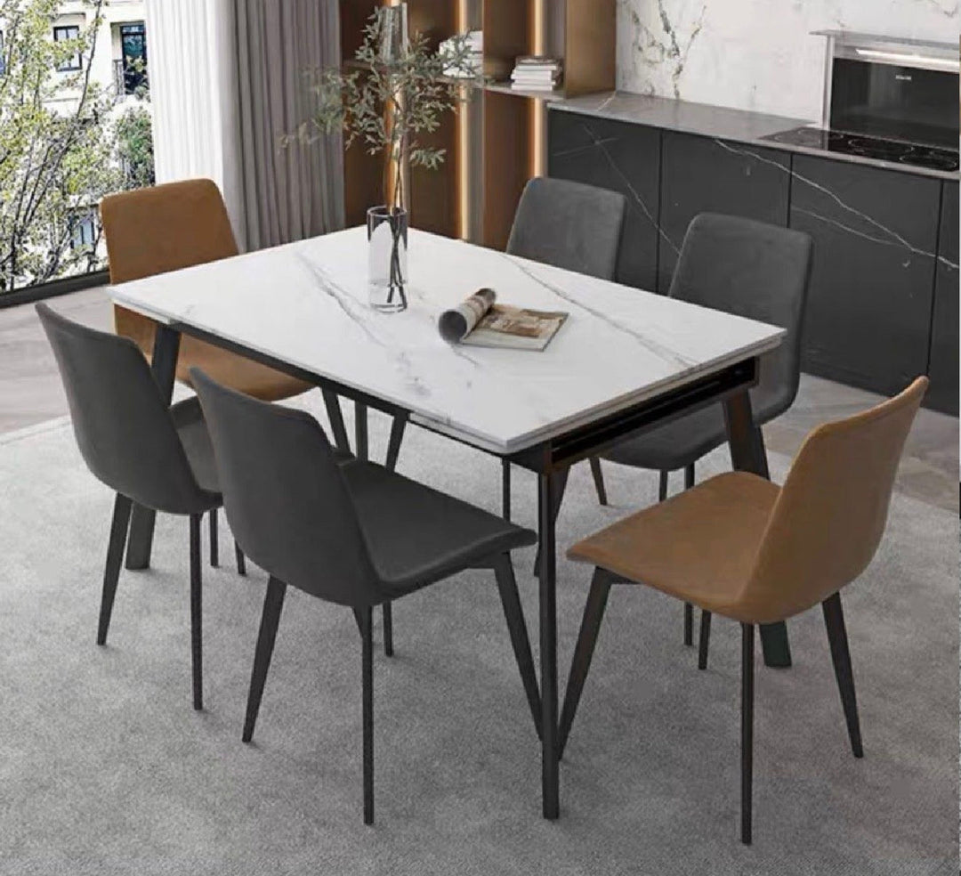 VERDAN Modern Extendable Sintered Stone Dining Table 140-200 cm (INSTOCK)