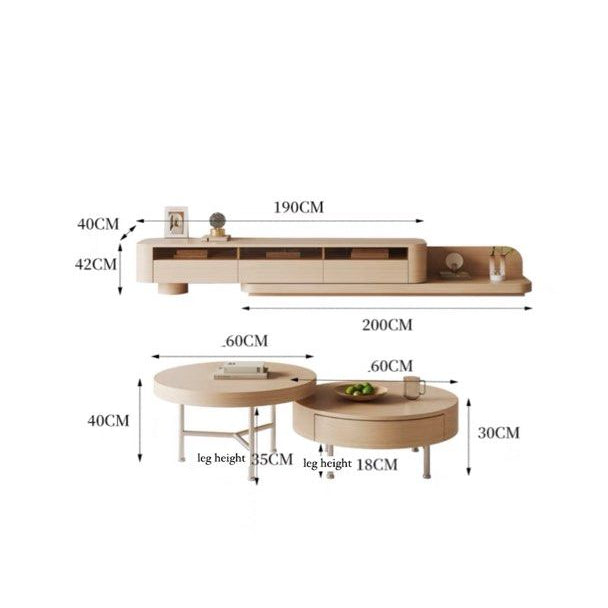 RONDI Japandi Extendable Console Table - Radical Homes Singapore