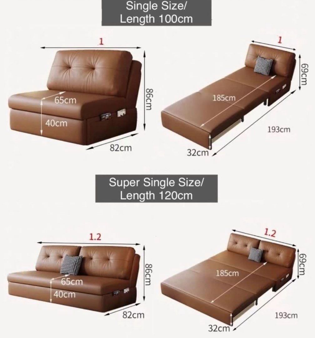 ZANI Scratch Resistant Leather Storage Sofa Bed - Radical Homes Singapore