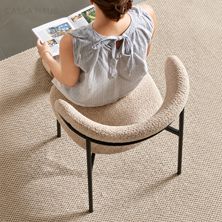 BAX Modern Boucle Dining Chair - Cassa Haus Singapore