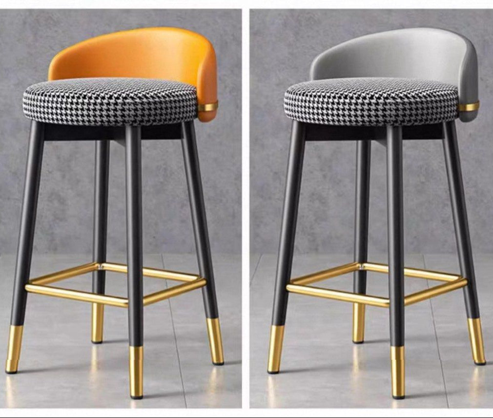 KORVEN Modern Leather Bar Stool - Cassa Haus Singapore