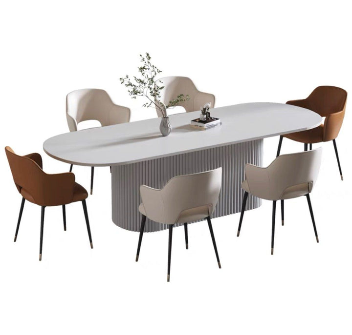 AVELLIS Modern Oval Dining Table - Cassa Haus Singapore