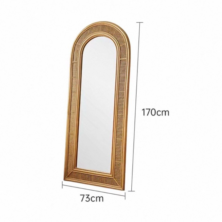 AUFREI Modern Full Length Rattan Mirror - Radical Homes Singapore
