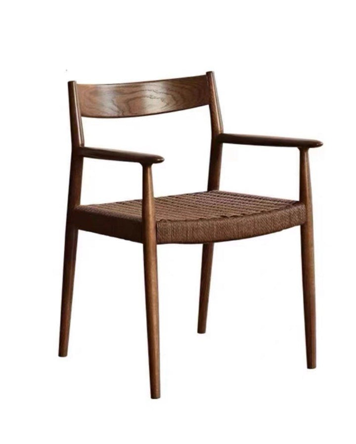 TIERRA Japandi Rope Woven Dining Chair - Radical Homes Singapore