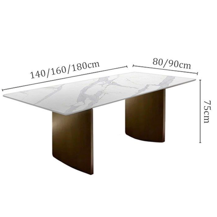 DARNELL Modern Sintered Stone Dining Table - Radical Homes Singapore