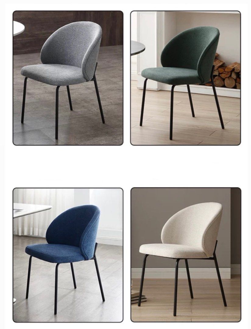 BURRY Modern Fabric Dining Chair - Radical Homes Singapore