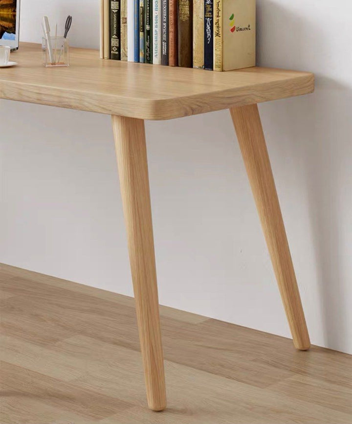 HURLEY Curved Solid Wood Study Desk - Radical Homes Singapore